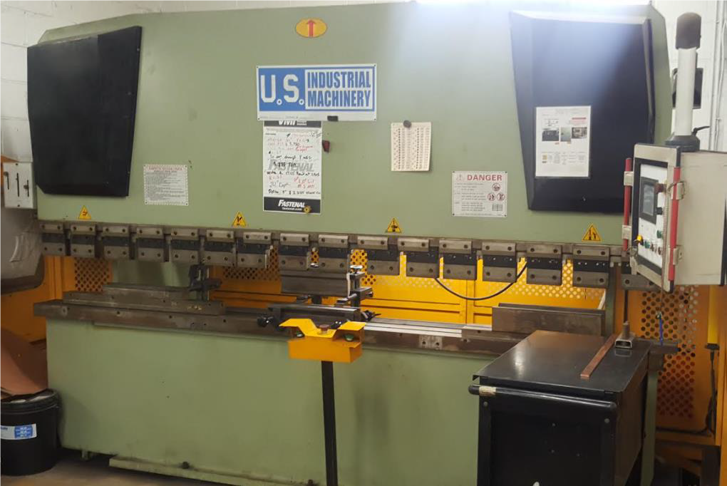 Brake Press (U.S. Industrial Machinery) 88 tons – CU, AL, HRST, SS Anything up to 3/8HRST